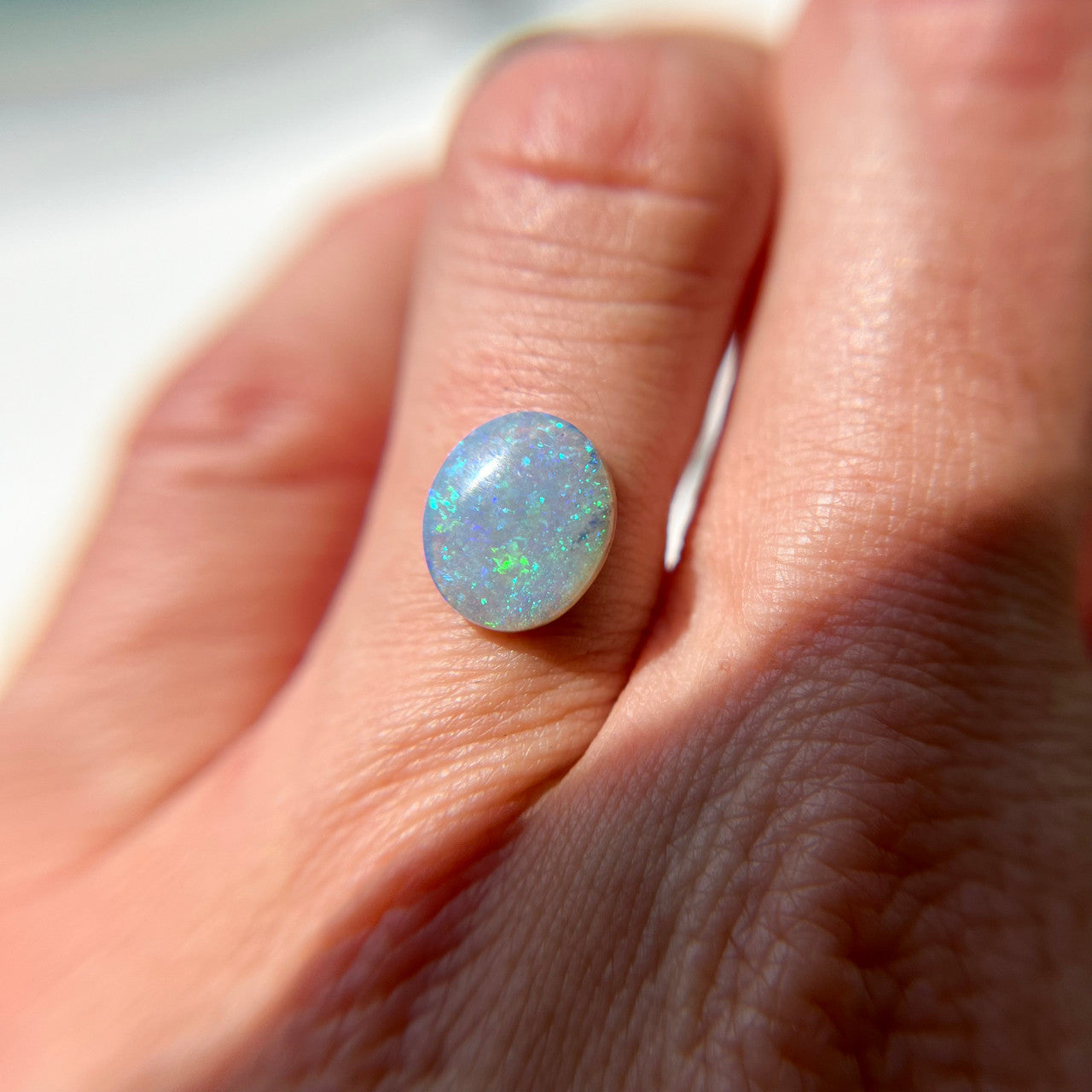 Australian Oval Dark Black Opal