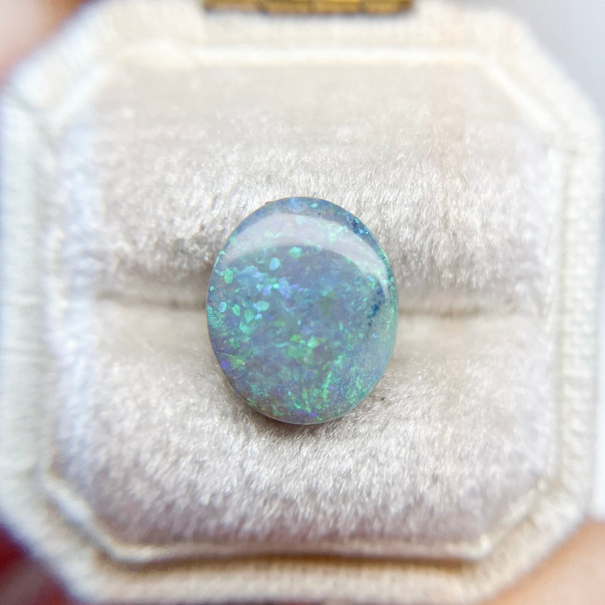 Australian Oval Dark Black Opal
