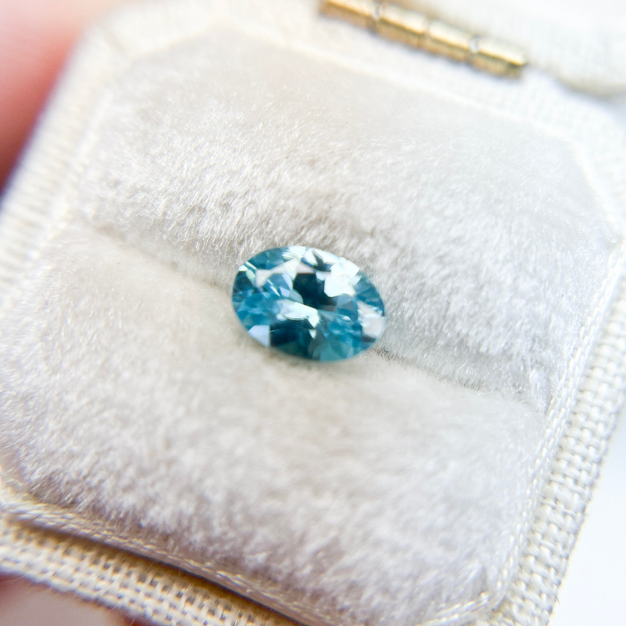 Vibrant Blue Oval Zircon