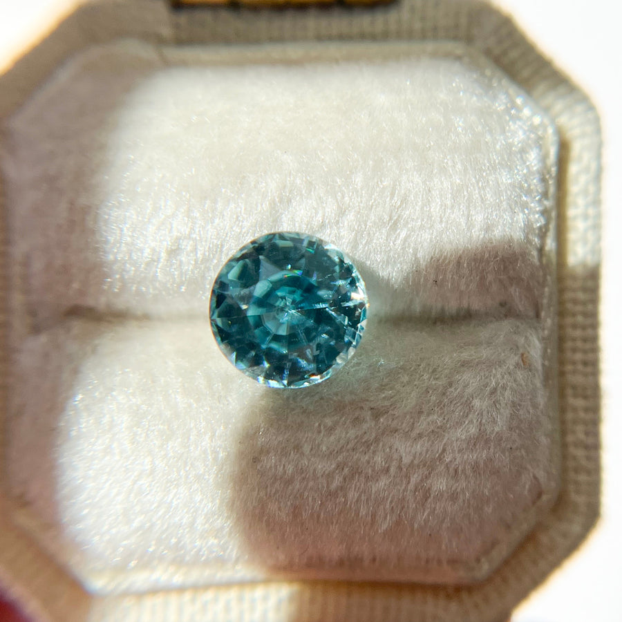 Large Round Blue Zircon