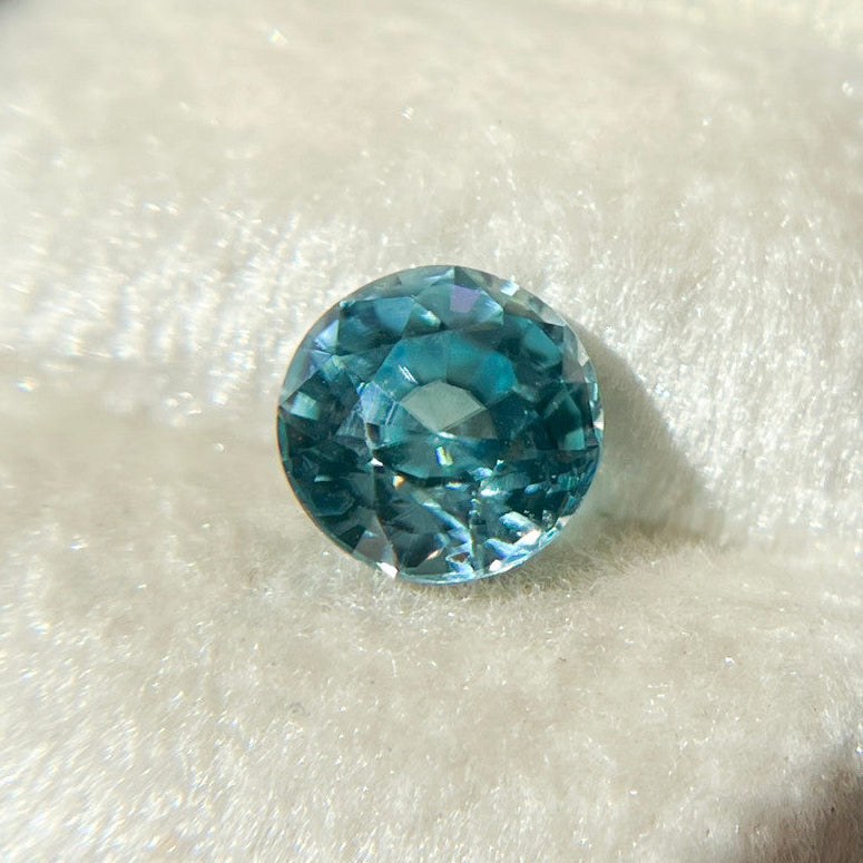 Large Round Blue Zircon