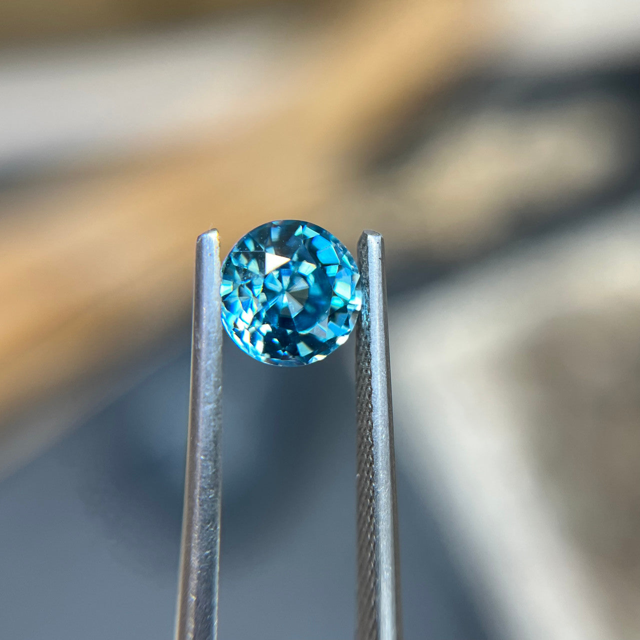 Large Round Blue Zircon