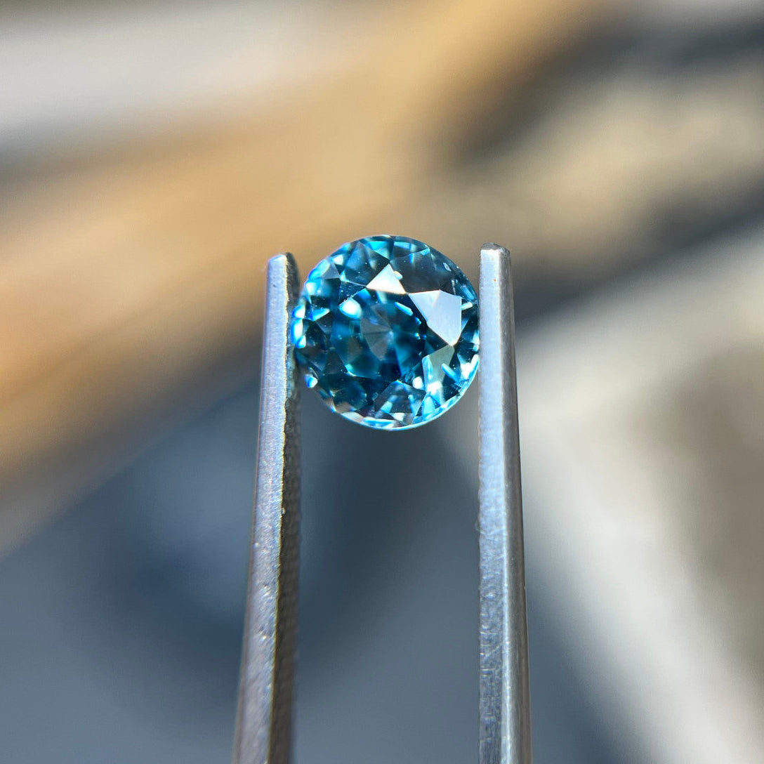 Large Round Blue Zircon