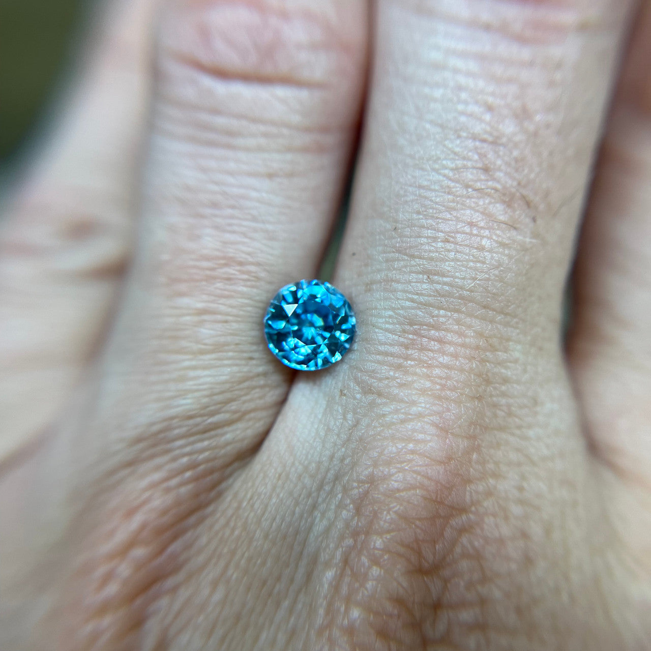 Large Round Blue Zircon