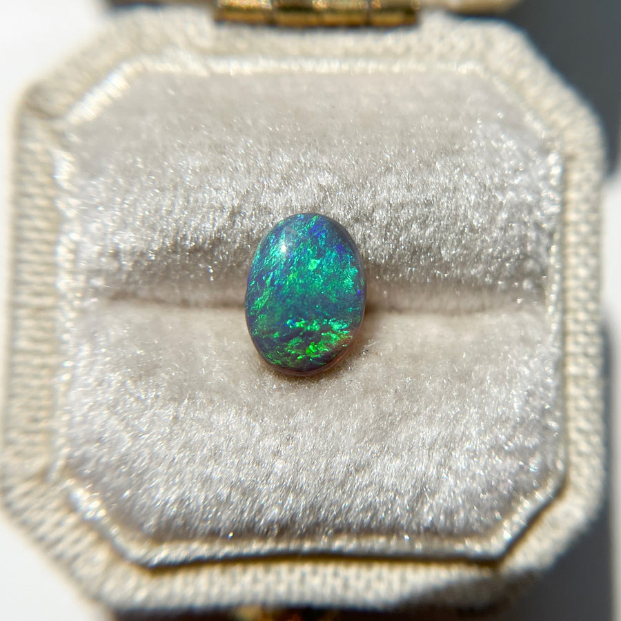Black Australian Opal Oval Cut