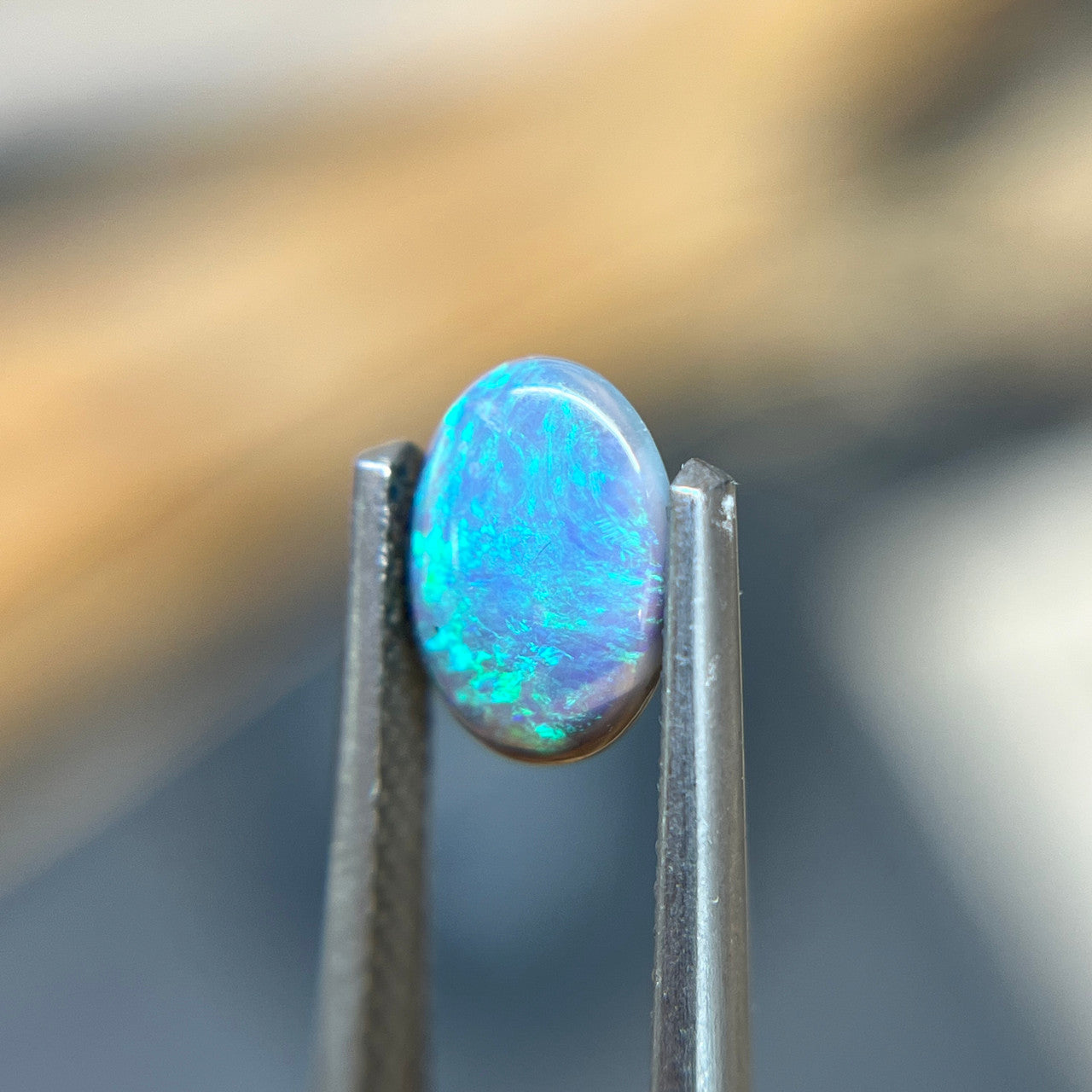 Black Australian Opal Oval Cut