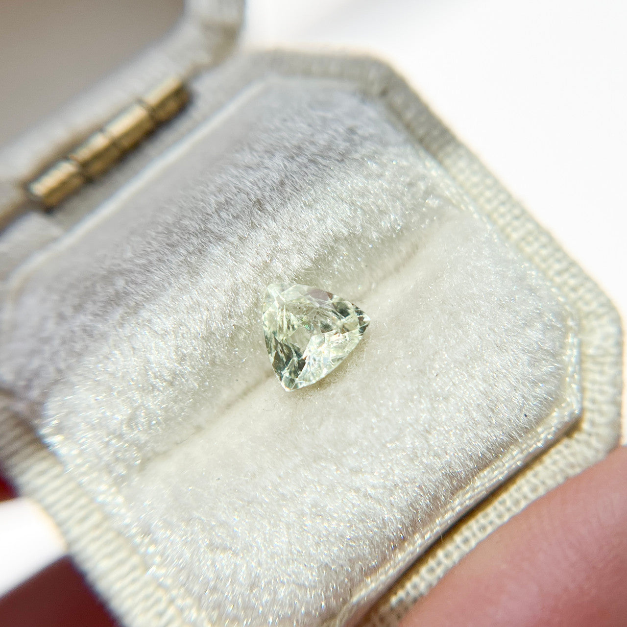 Pale Green Trillion Cut Montana Sapphire