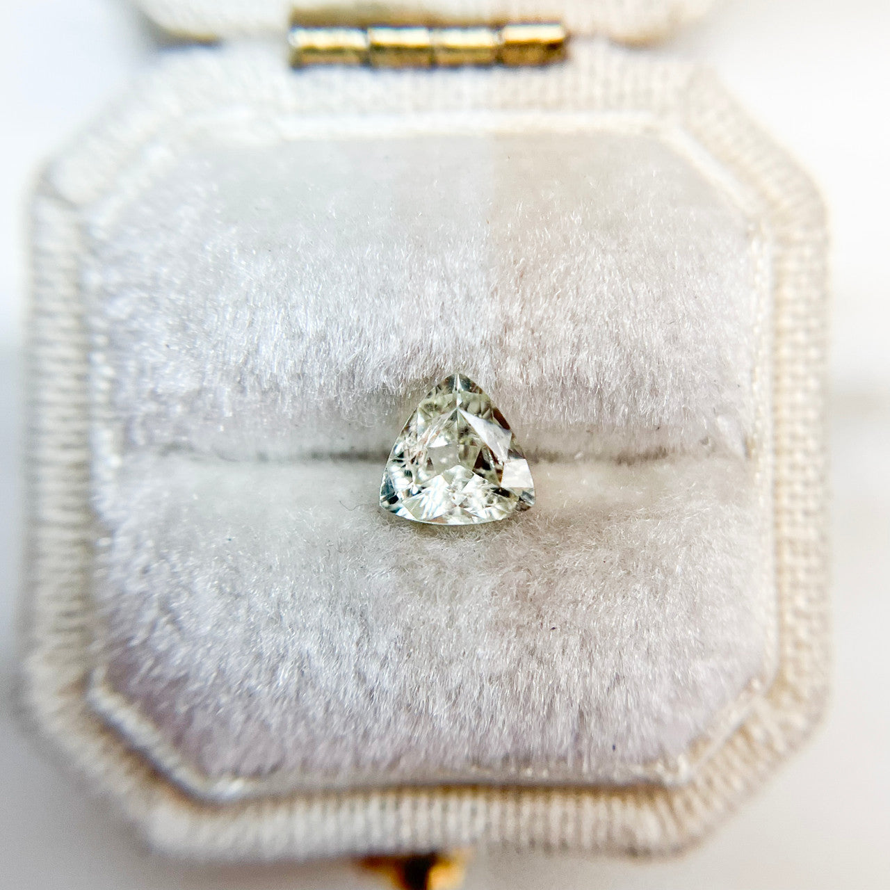 Pale Green Trillion Cut Montana Sapphire