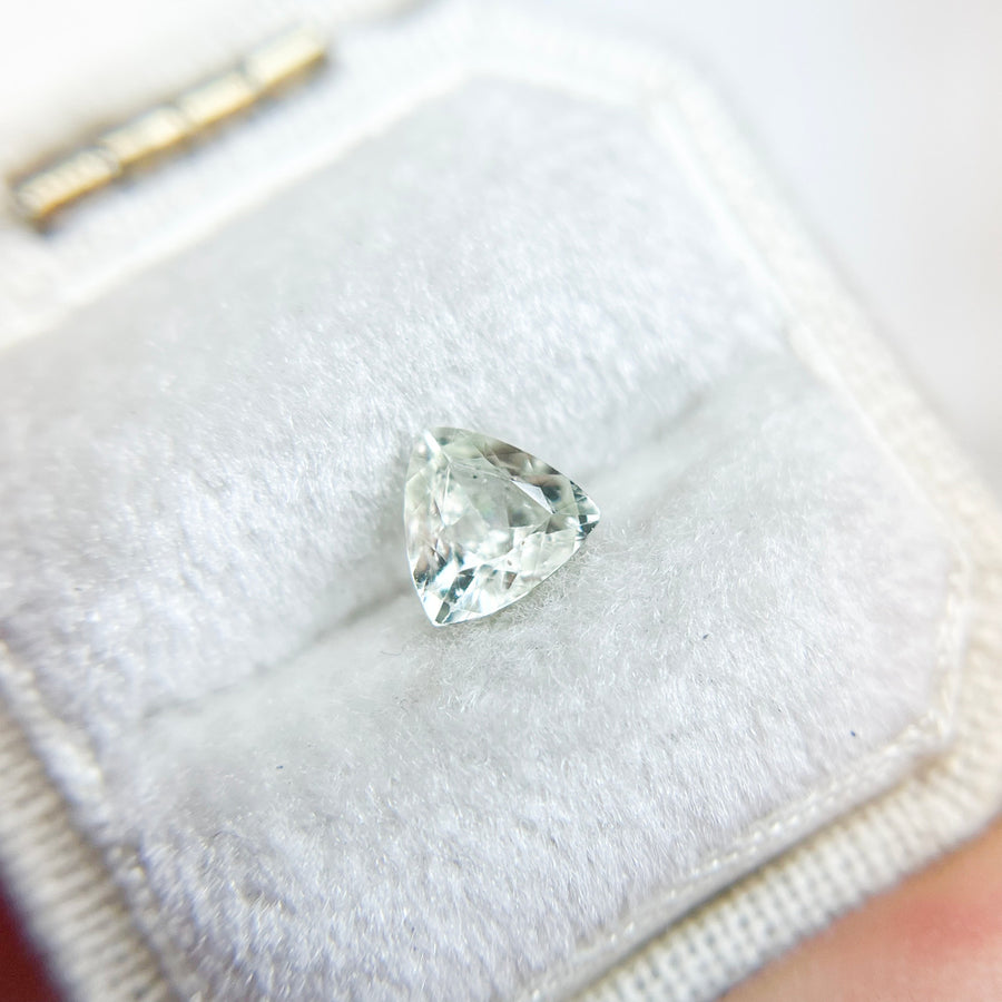 Pale Green Trillion Cut Montana Sapphire