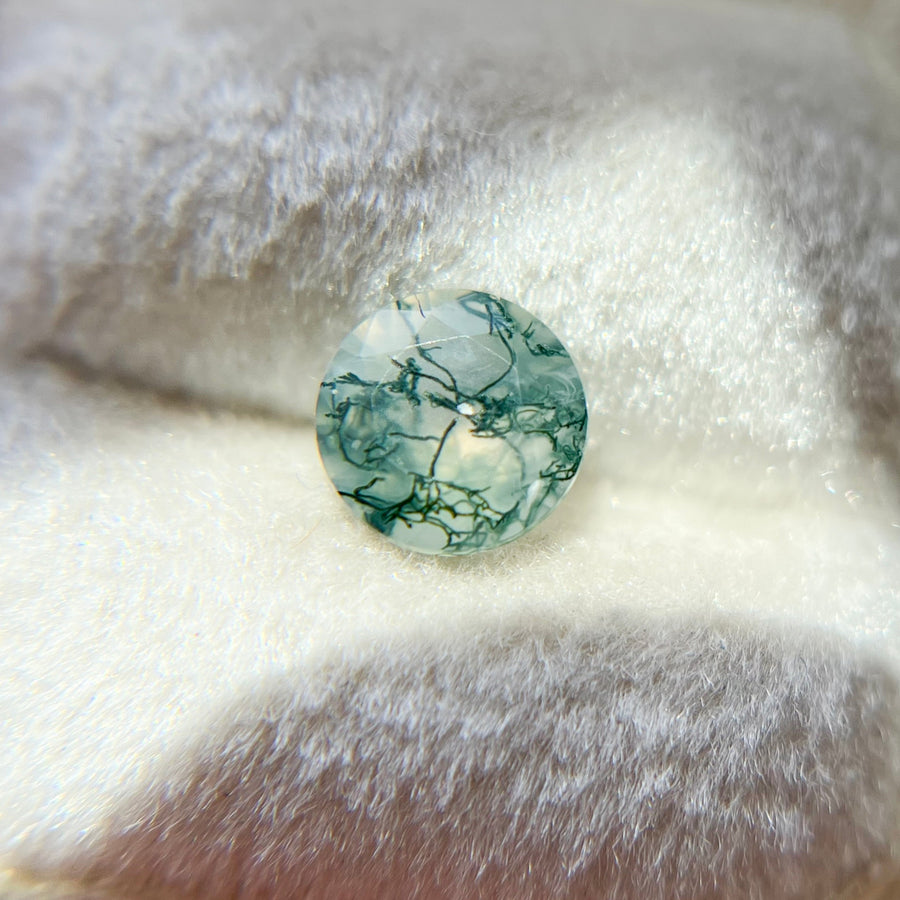 6.5mm Round Moss Agate