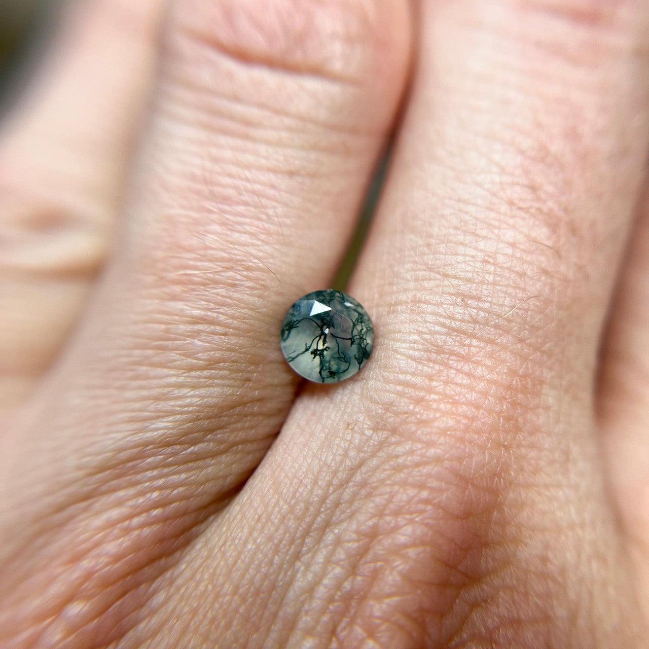 6.5mm Round Moss Agate