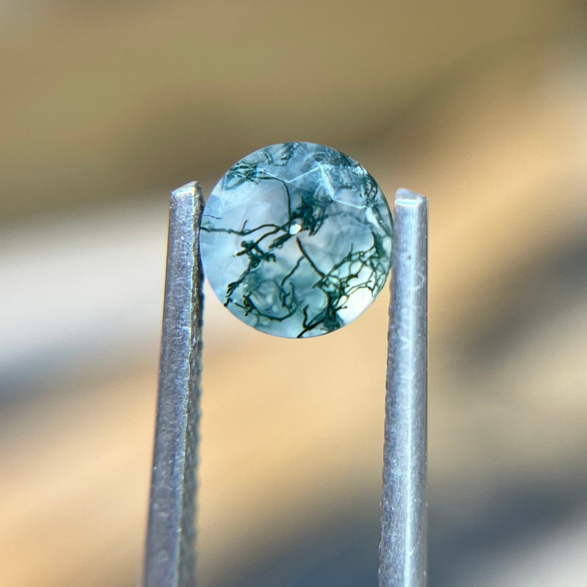 6.5mm Round Moss Agate