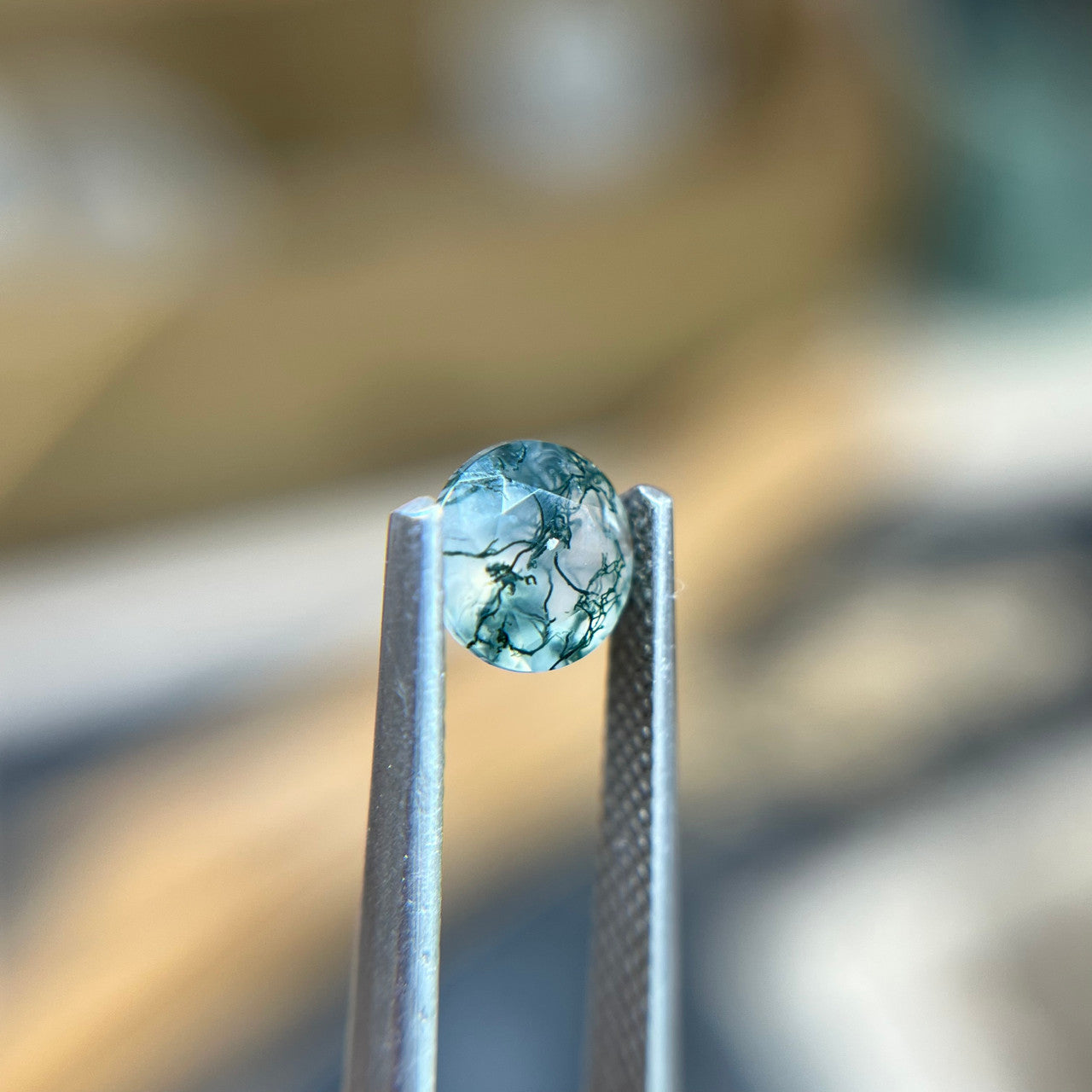 6.5mm Round Moss Agate