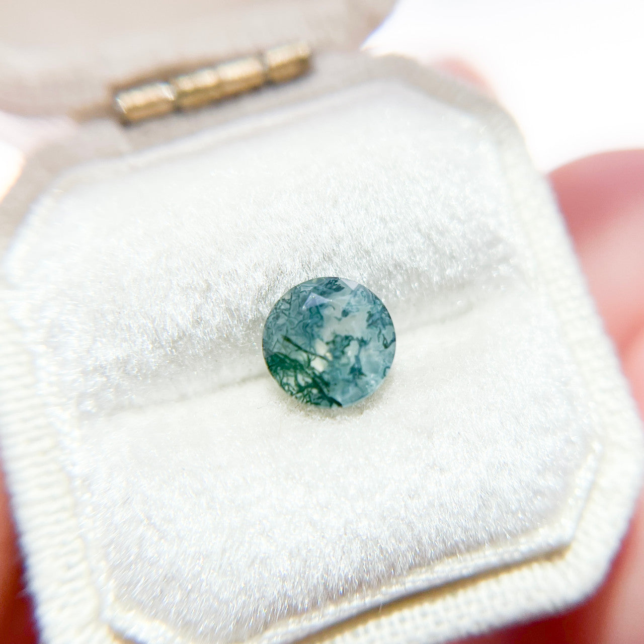 6.5mm Round Moss Agate