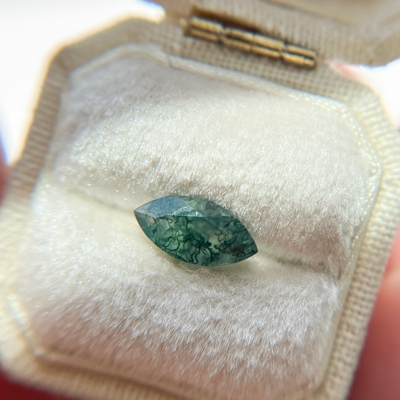 Marquise Cut Moss Agate