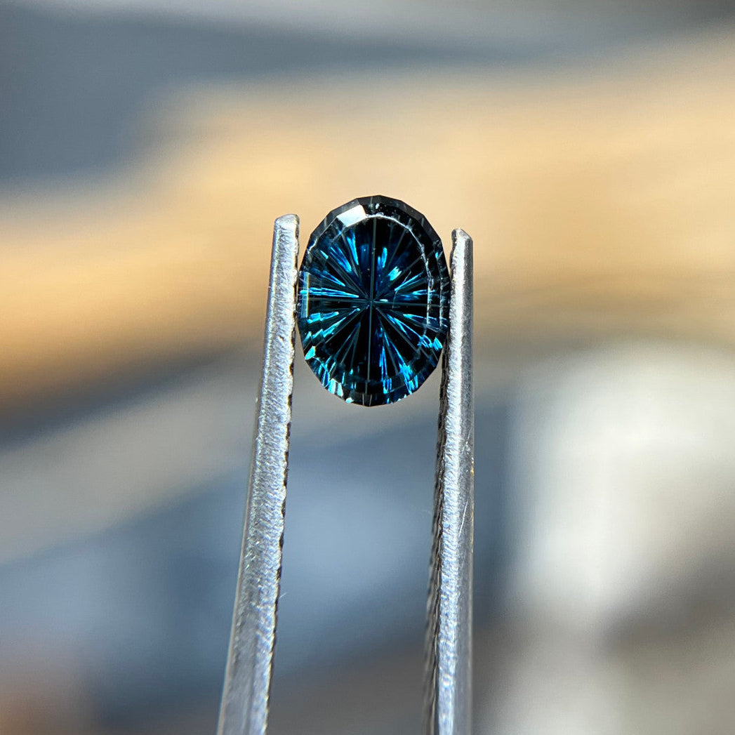 Oval Blue Australian Sapphire Starbrite™ Cut by John Dyer
