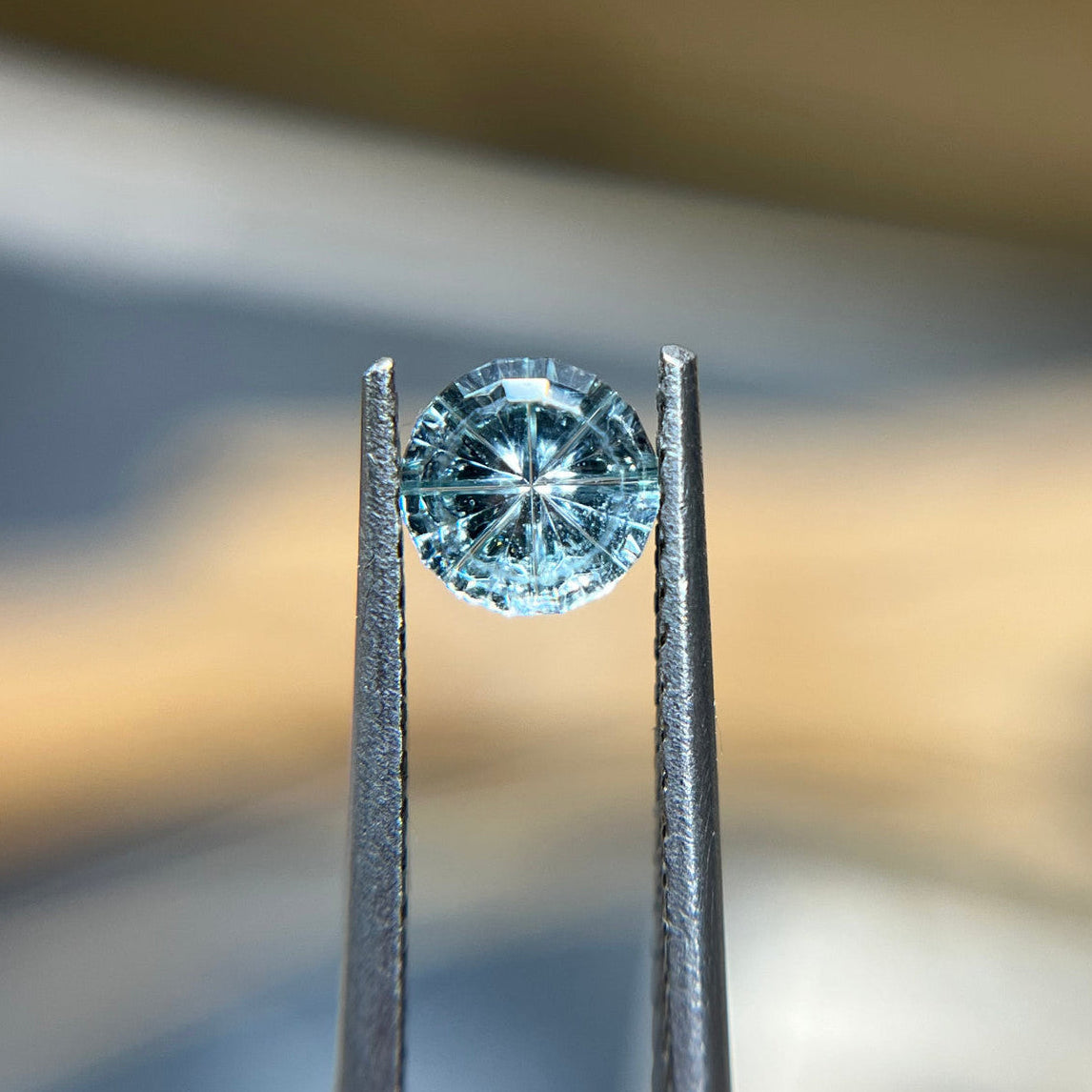 Pale Blue Montana Sapphire Starbrite™ Cut by John Dyer