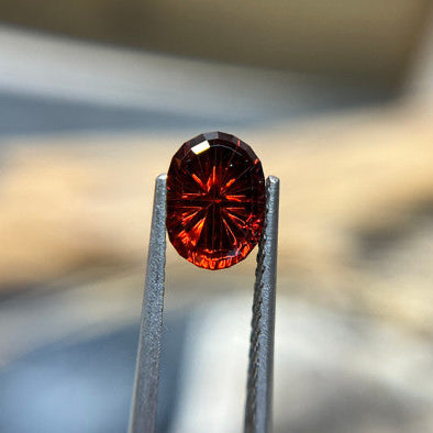 Oval Montana Garnet Starbrite™ Cut by John Dyer