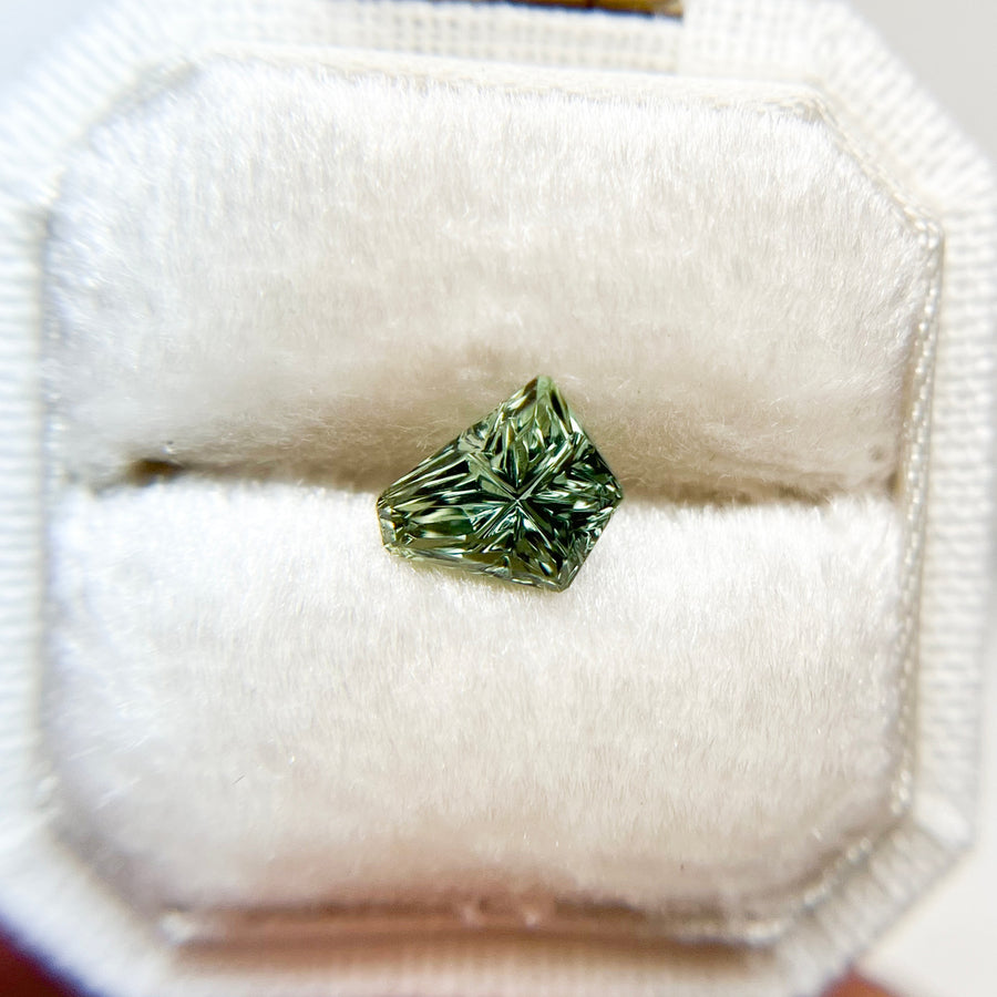 Green Australian Freeform Sapphire Starbrite™ Cut by John Dyer