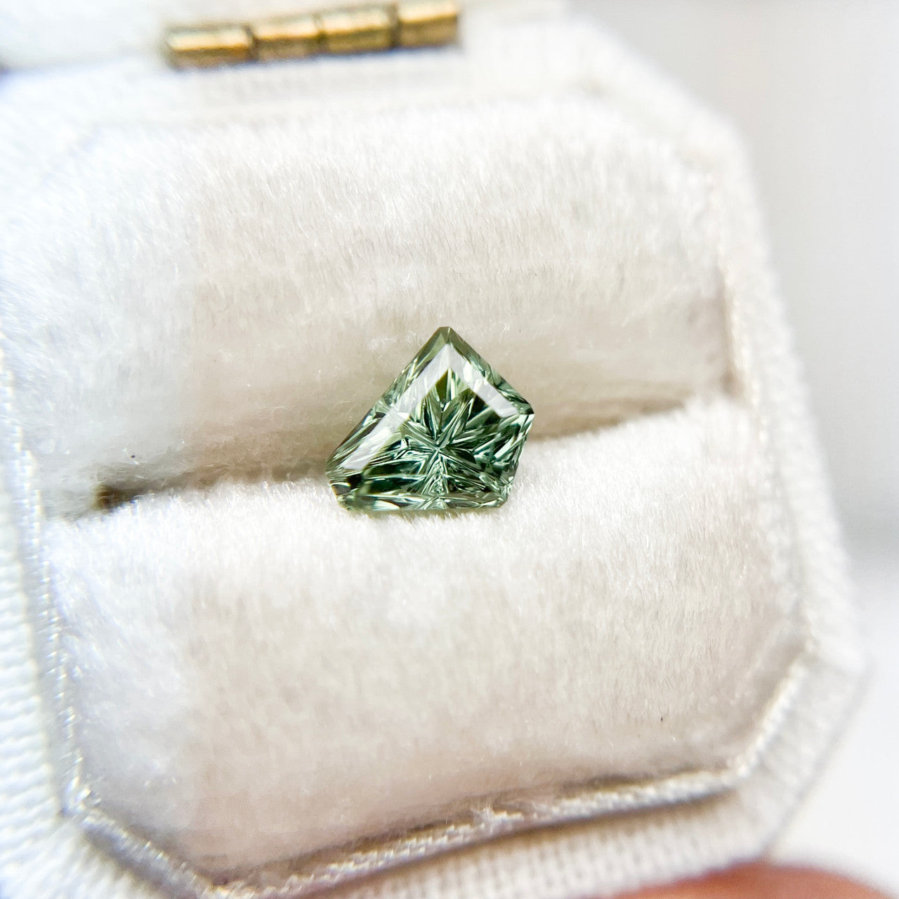 Green Australian Freeform Sapphire Starbrite™ Cut by John Dyer