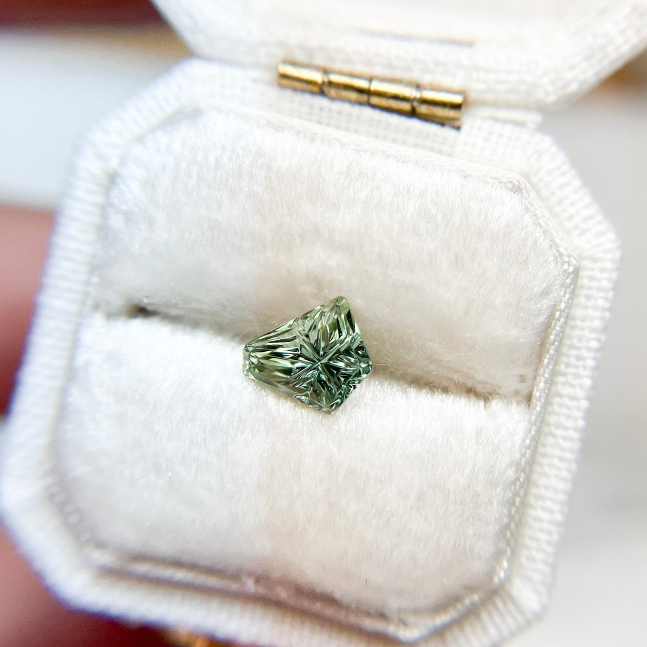 Green Australian Freeform Sapphire Starbrite™ Cut by John Dyer