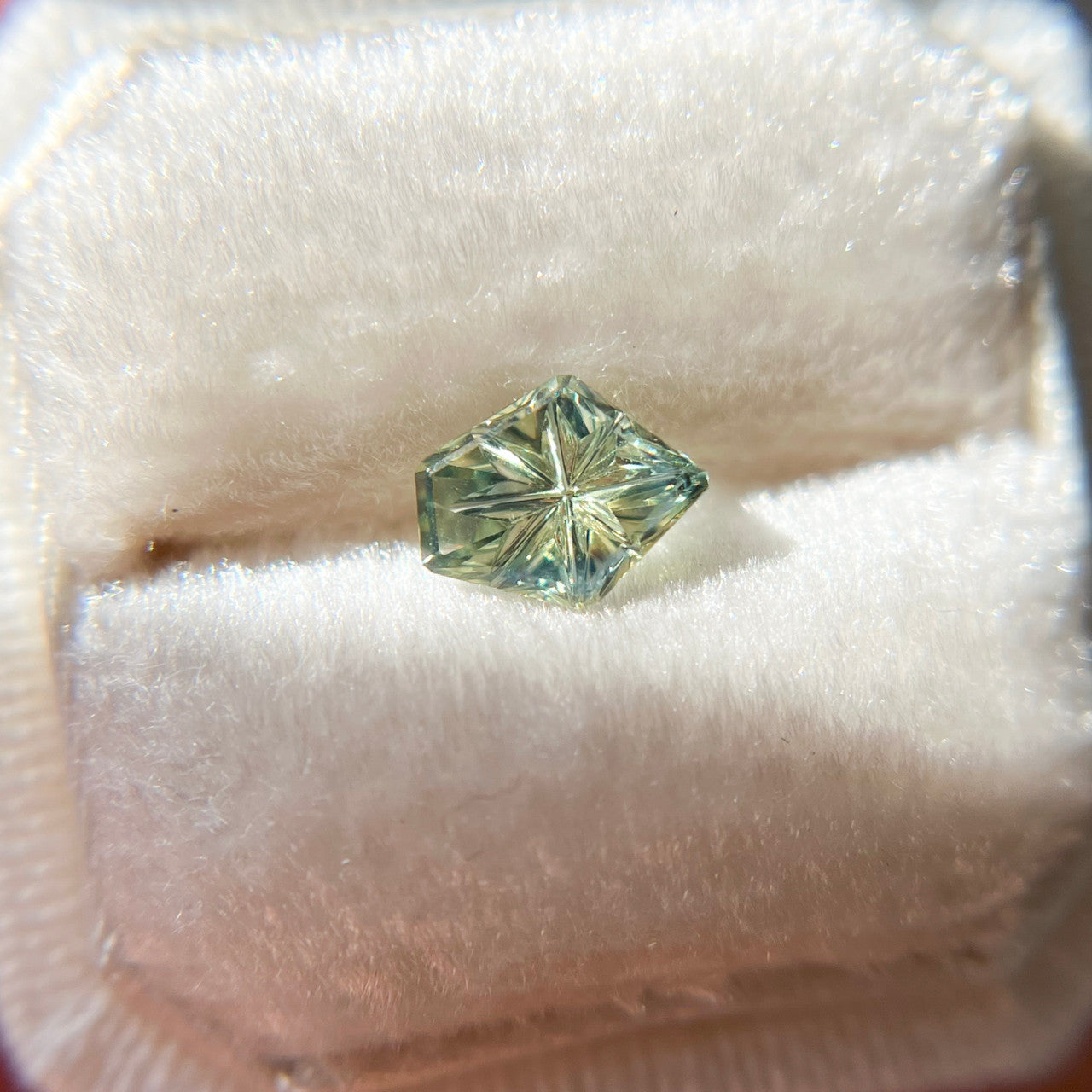 Mint Green Parti Color Australian Sapphire Starbrite™ Cut by John Dyer
