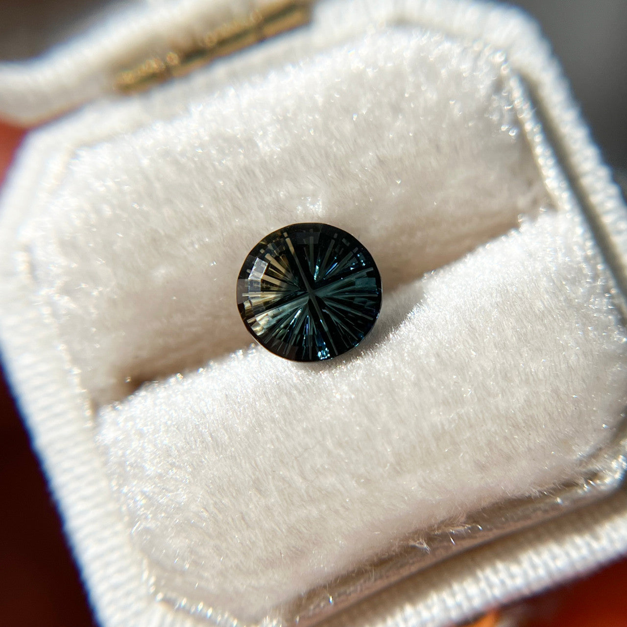 Deep Teal Parti Color Australian Sapphire Starbrite™ Cut by John Dyer