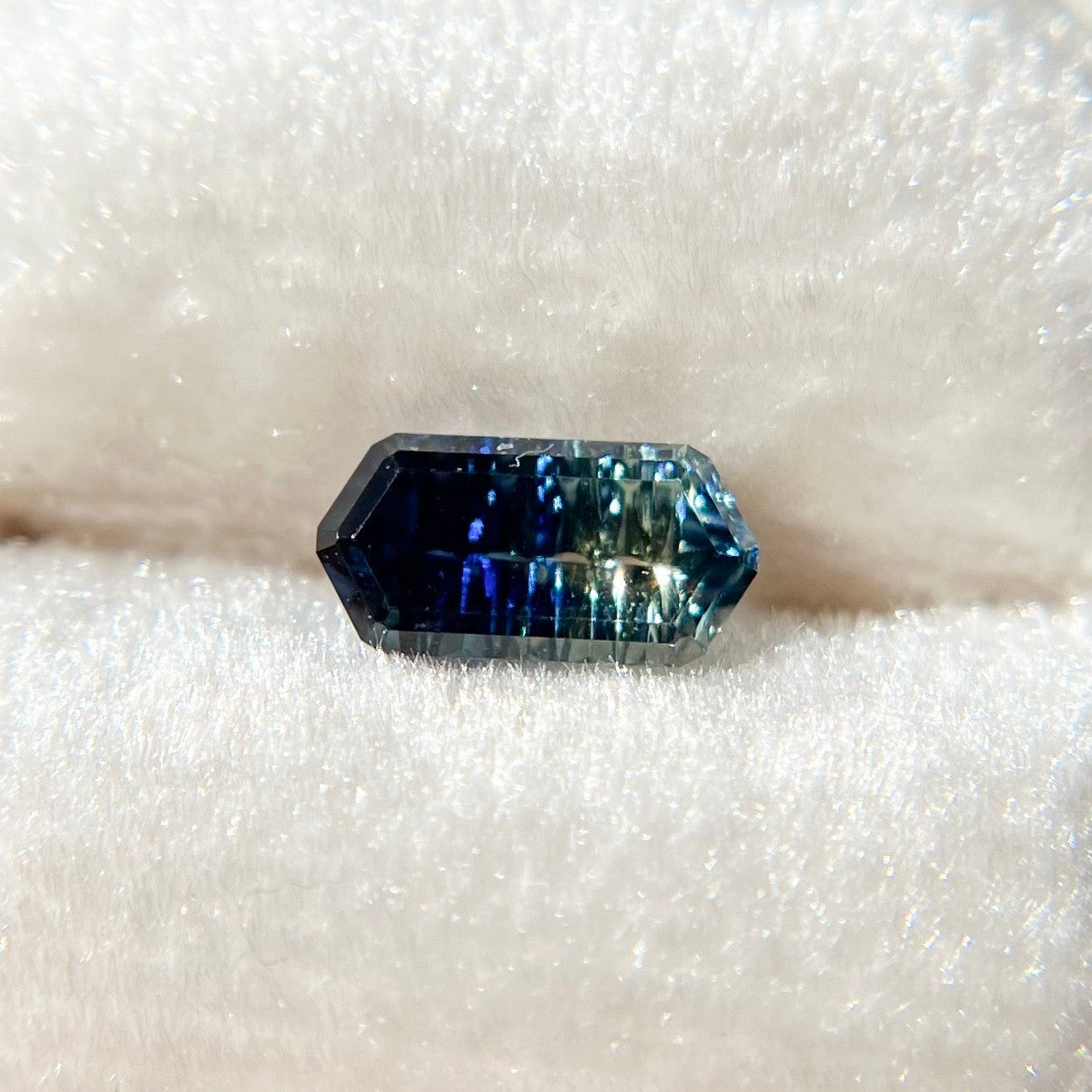 Ocean Blue Parti Color Australian Sapphire Deep Concave™ Cut by John Dyer
