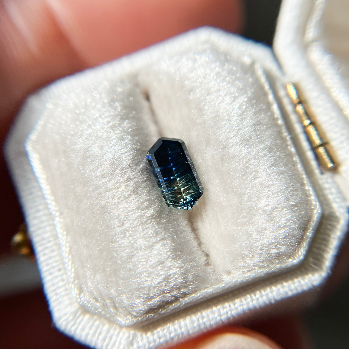 Ocean Blue Parti Color Australian Sapphire Deep Concave™ Cut by John Dyer