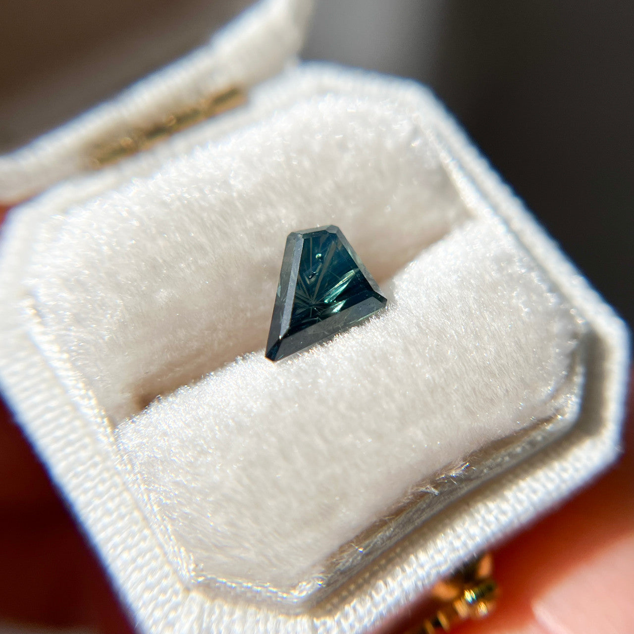 Deep Turquoise Australian Sapphire Starbrite™ Cut by John Dyer