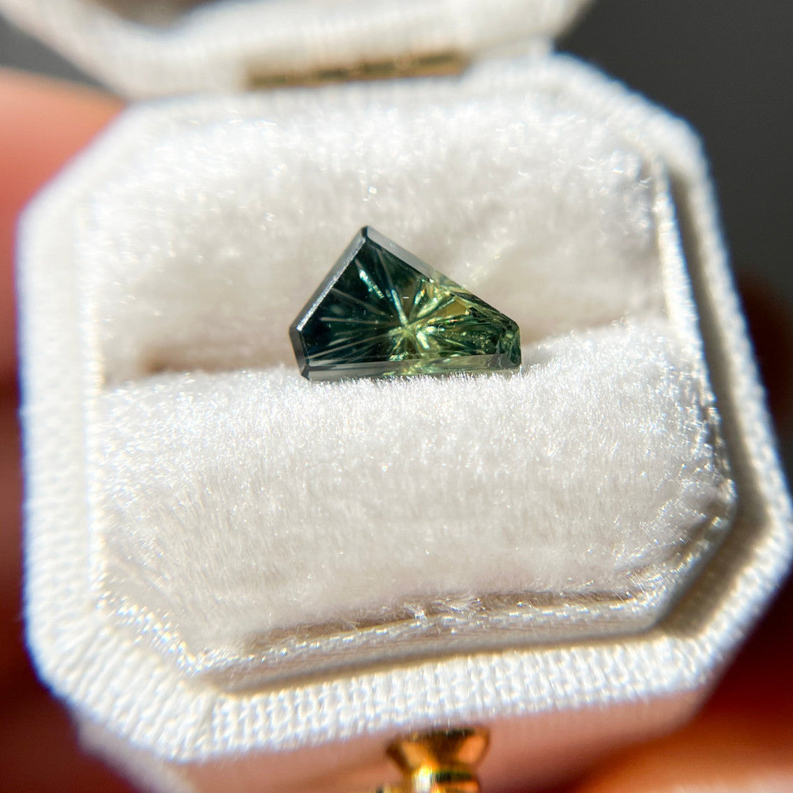 Sea Green Parti Color Sapphire Starbrite™ Cut by John Dyer