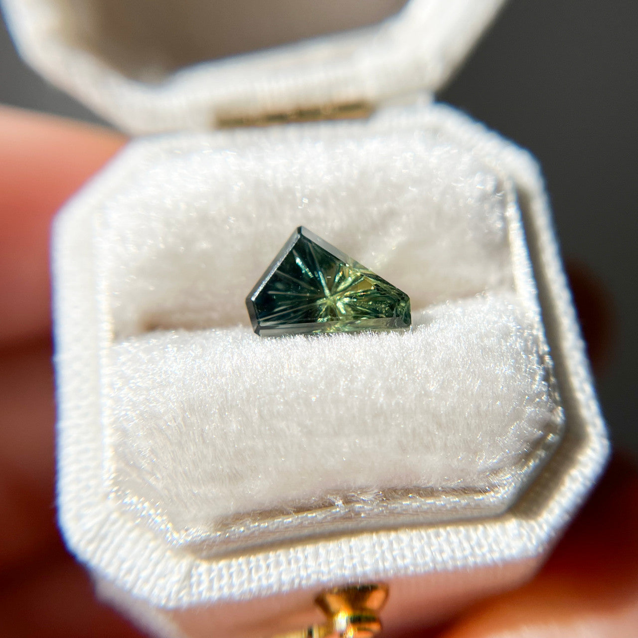 Sea Green Parti Color Sapphire Starbrite™ Cut by John Dyer