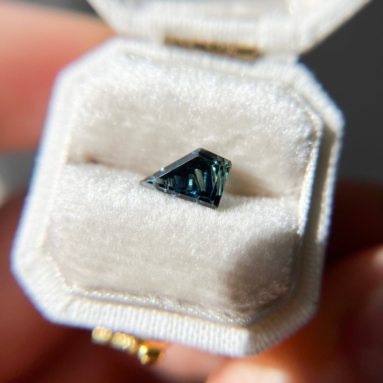 Dark Teal Parti Color Australian Sapphire Dreamscape™ Cut by John Dyer