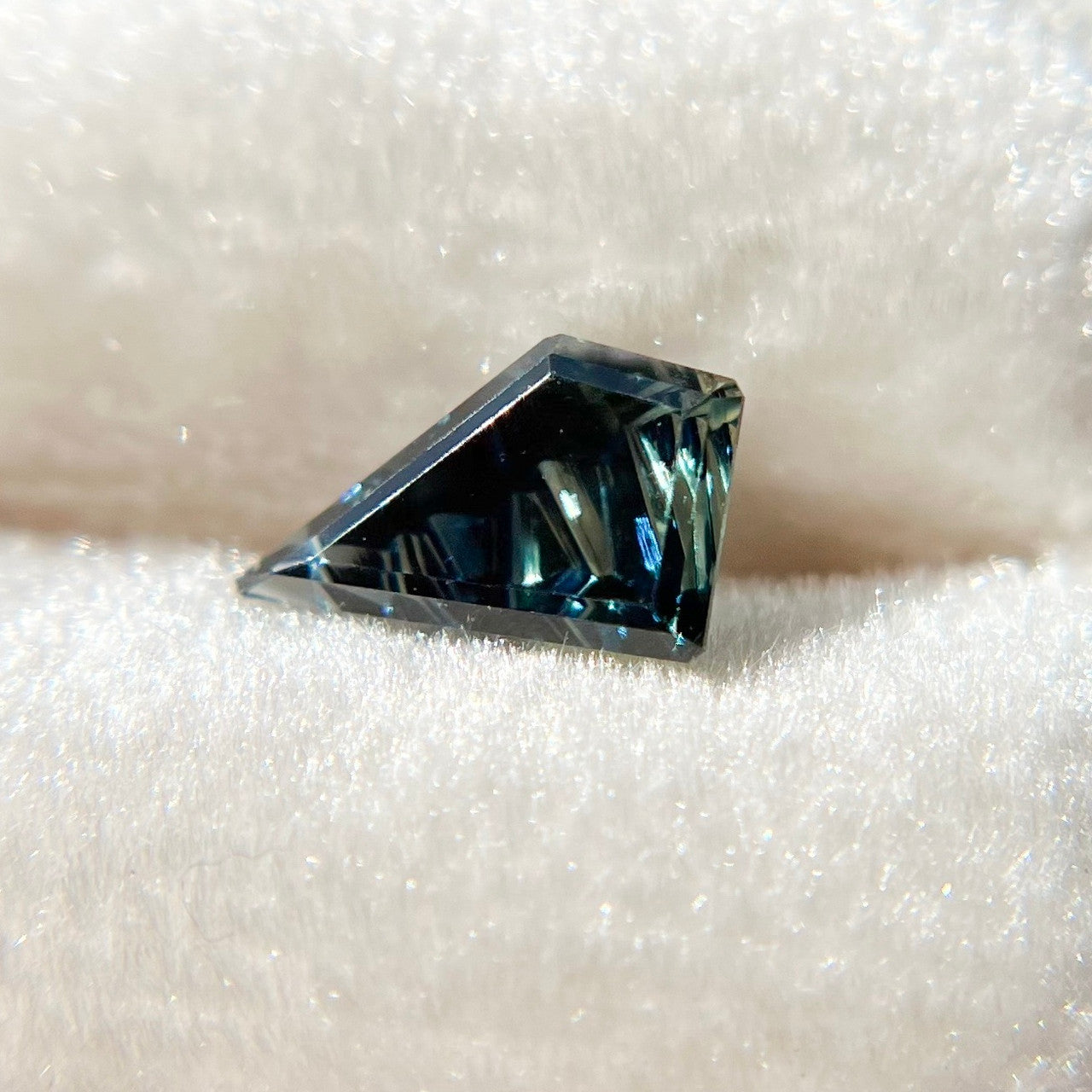 Dark Teal Parti Color Australian Sapphire Dreamscape™ Cut by John Dyer