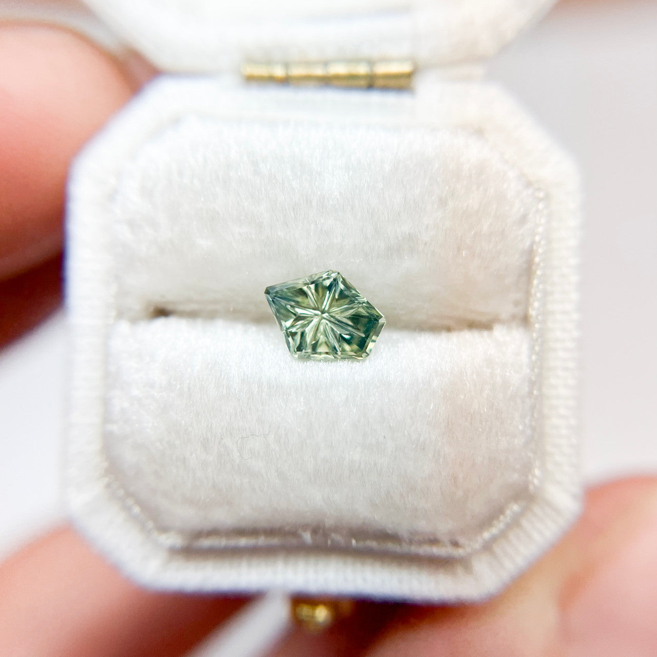Mint Green Parti Color Australian Sapphire Starbrite™ Cut by John Dyer