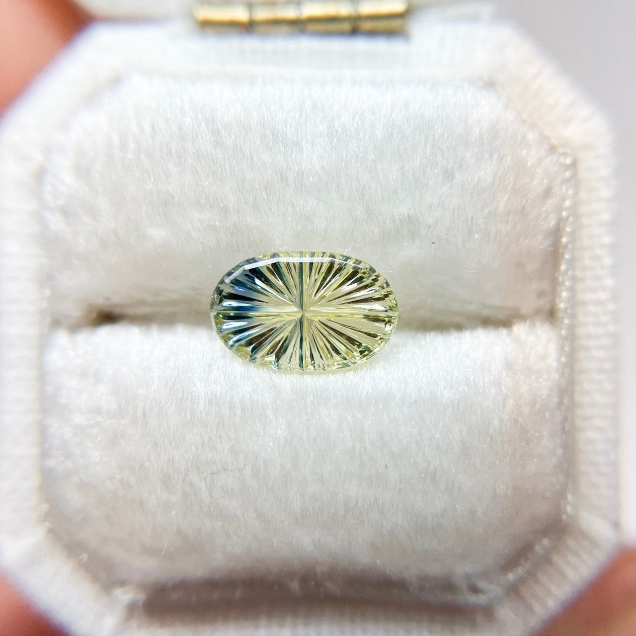 Parti Color Light Teal Lime Sapphire Starbrite™ Cut by John Dyer