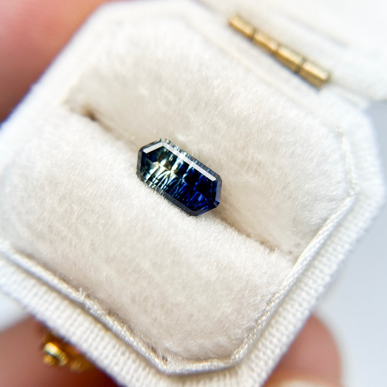 Ocean Blue Parti Color Australian Sapphire Deep Concave™ Cut by John Dyer