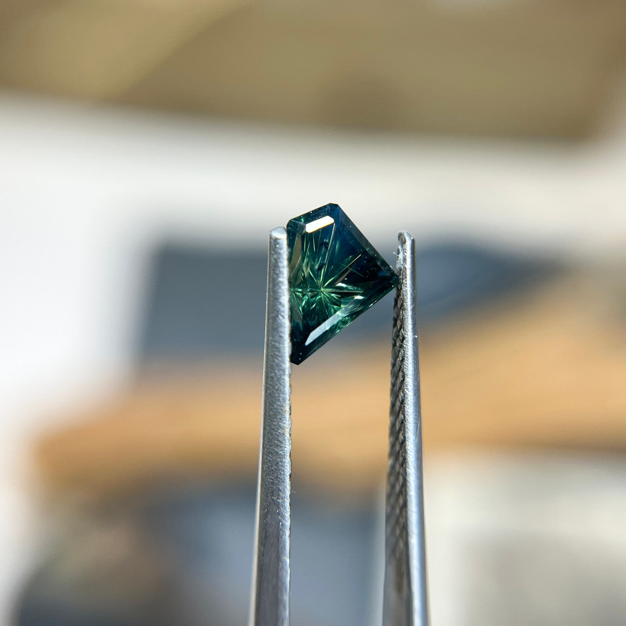 Deep Turquoise Australian Sapphire Starbrite™ Cut by John Dyer