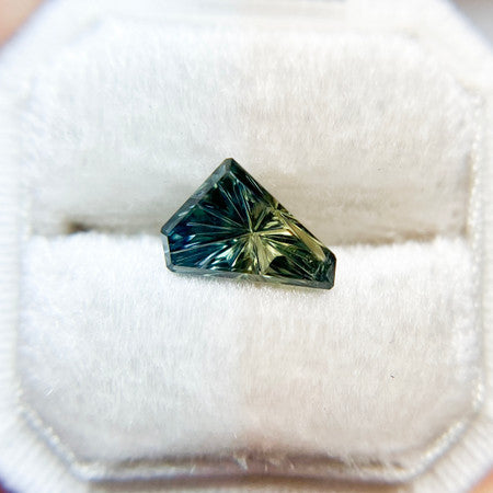 Sea Green Parti Color Sapphire Starbrite™ Cut by John Dyer