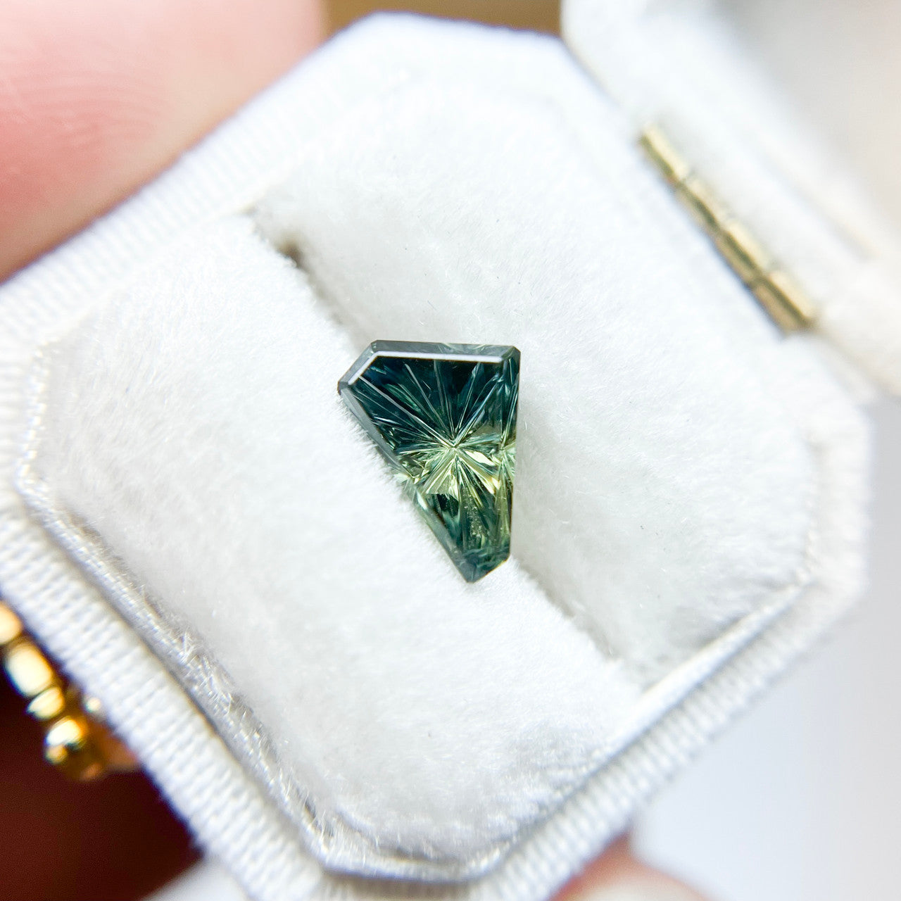 Sea Green Parti Color Sapphire Starbrite™ Cut by John Dyer