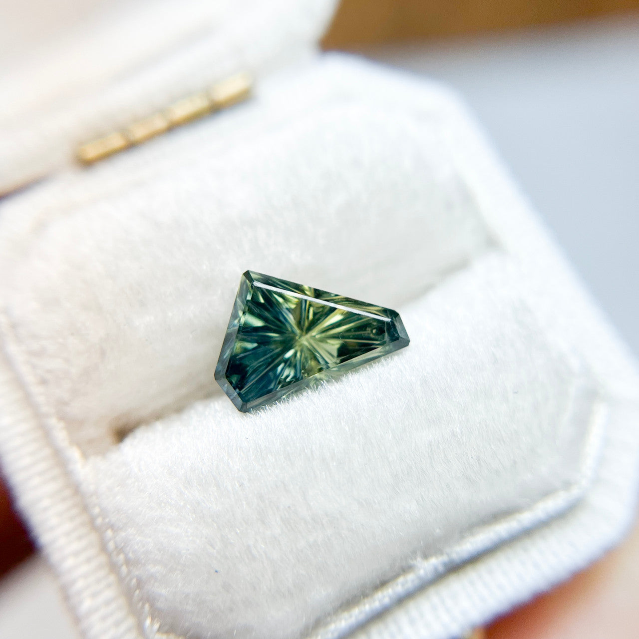 Sea Green Parti Color Sapphire Starbrite™ Cut by John Dyer