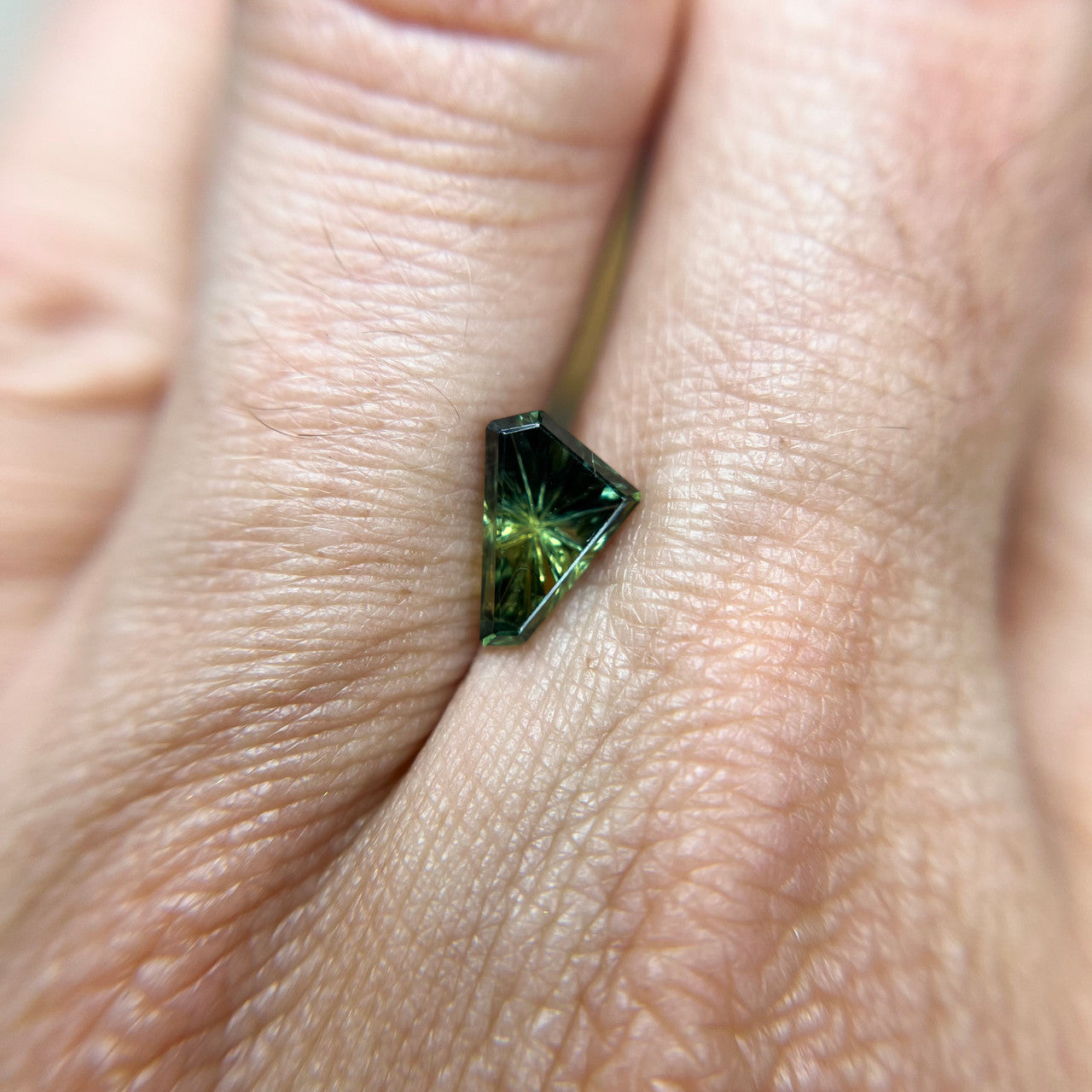 Sea Green Parti Color Sapphire Starbrite™ Cut by John Dyer