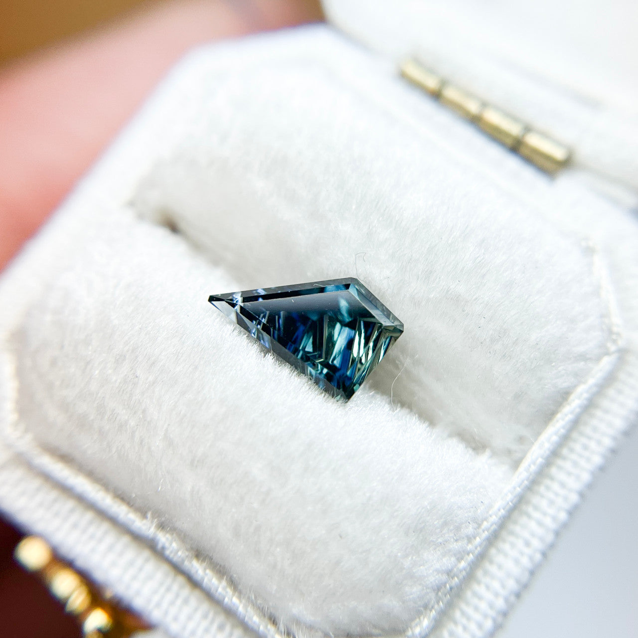 Dark Teal Parti Color Australian Sapphire Dreamscape™ Cut by John Dyer