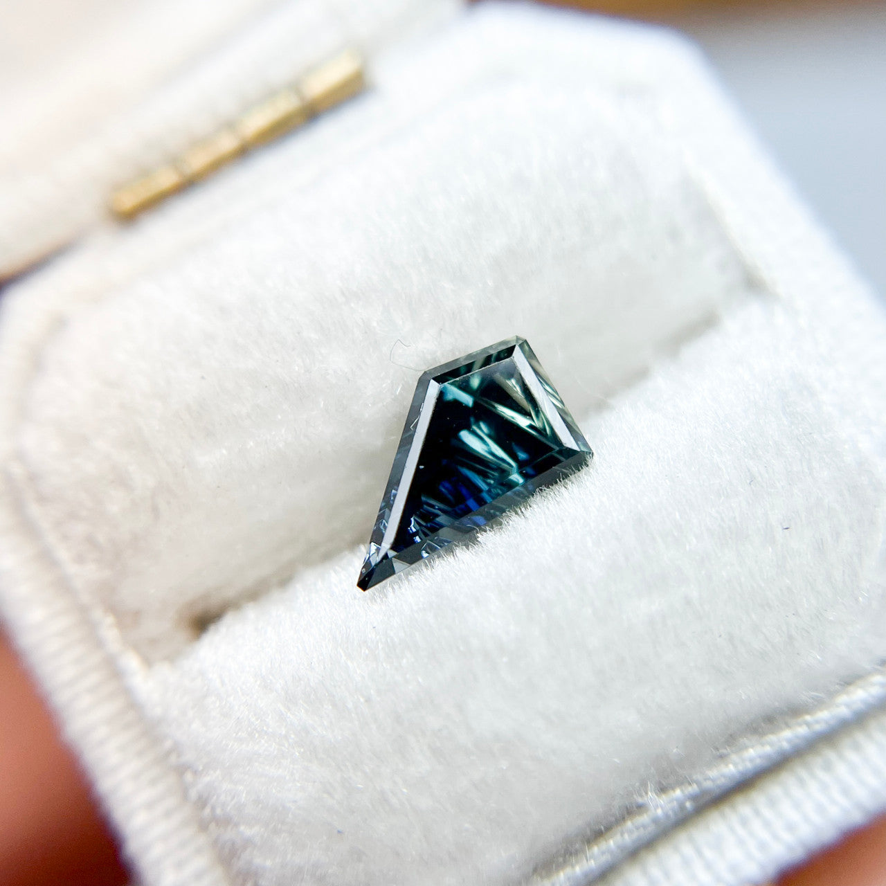Dark Teal Parti Color Australian Sapphire Dreamscape™ Cut by John Dyer