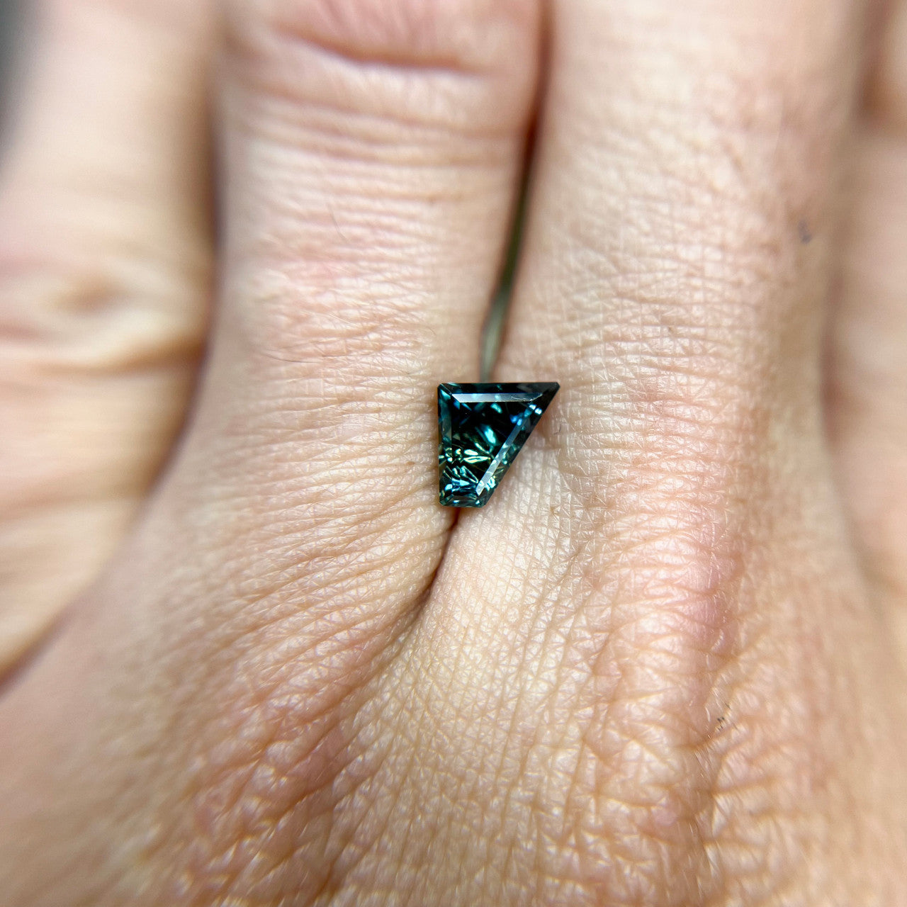 Teal Blue Parti Color Australian Sapphire Dreamscape™ Cut by John Dyer