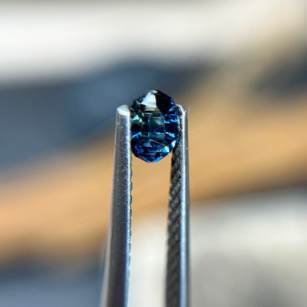 Royal Blue Parti Color Australian Sapphire Deep Concave™ Cut by John Dyer