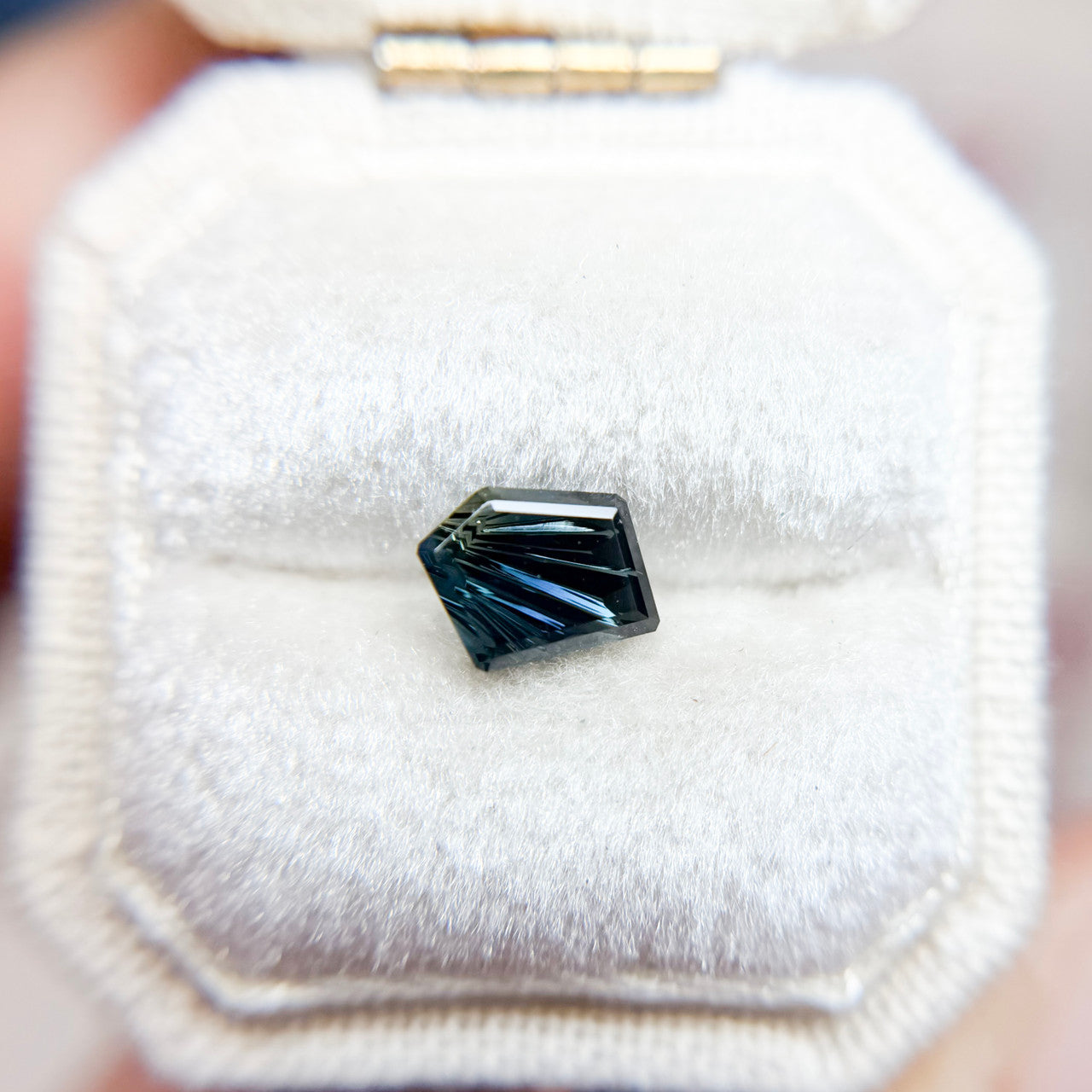 Parti Color Teal Green Australian Sapphire Freeform Dreamscape™ Cut by John Dyer