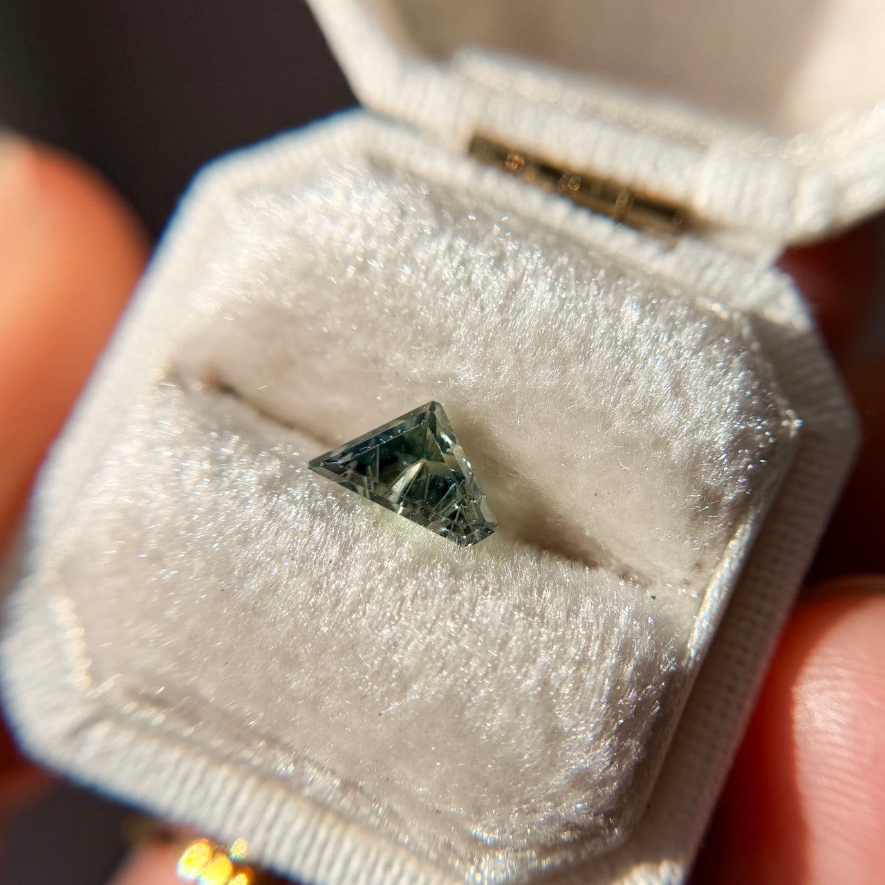 Parti Color Myrtle Green Australian Sapphire Dreamscape™ Cut by John Dyer