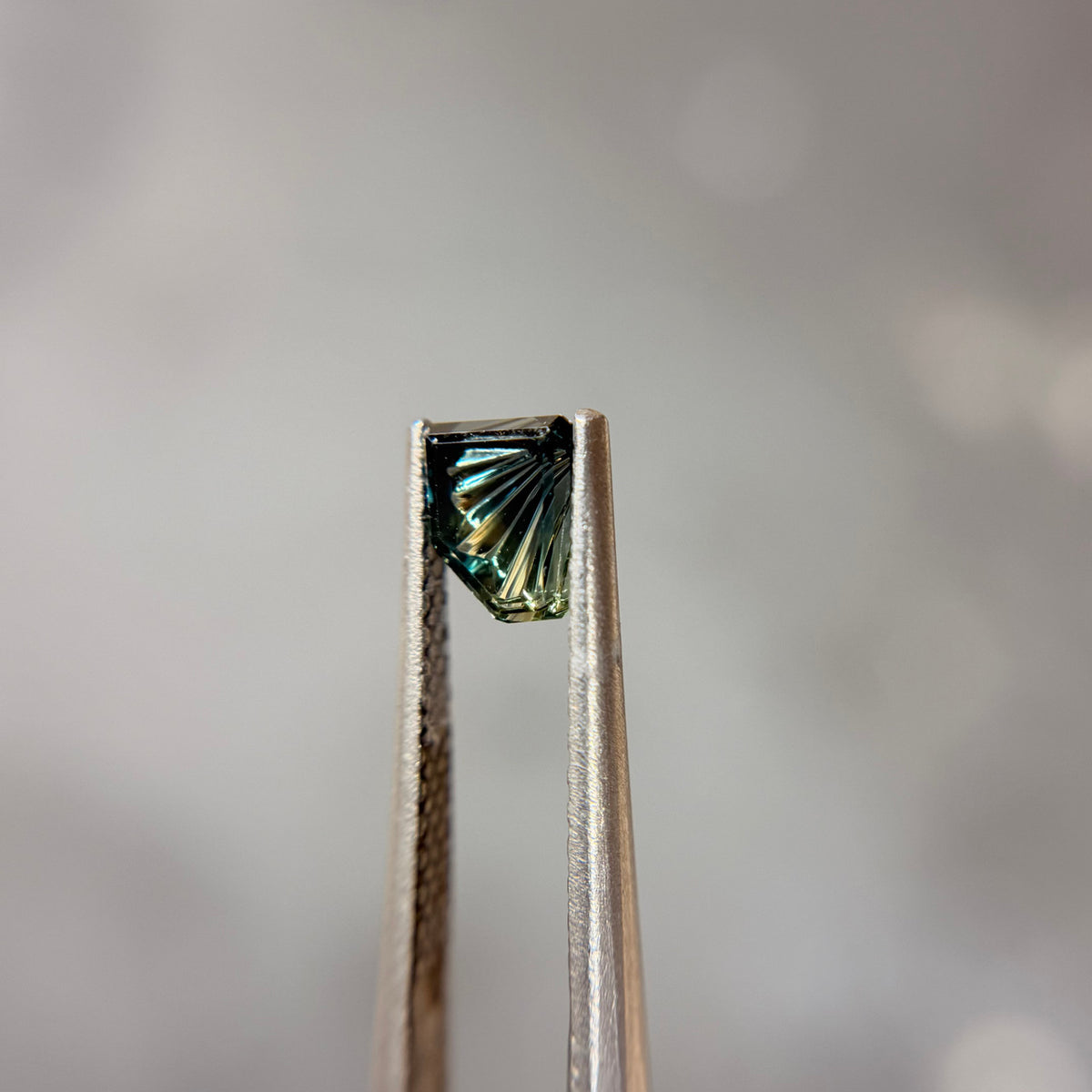 Parti Color Celestial Blue Green Australian Sapphire Dreamscape™ Cut by John Dyer