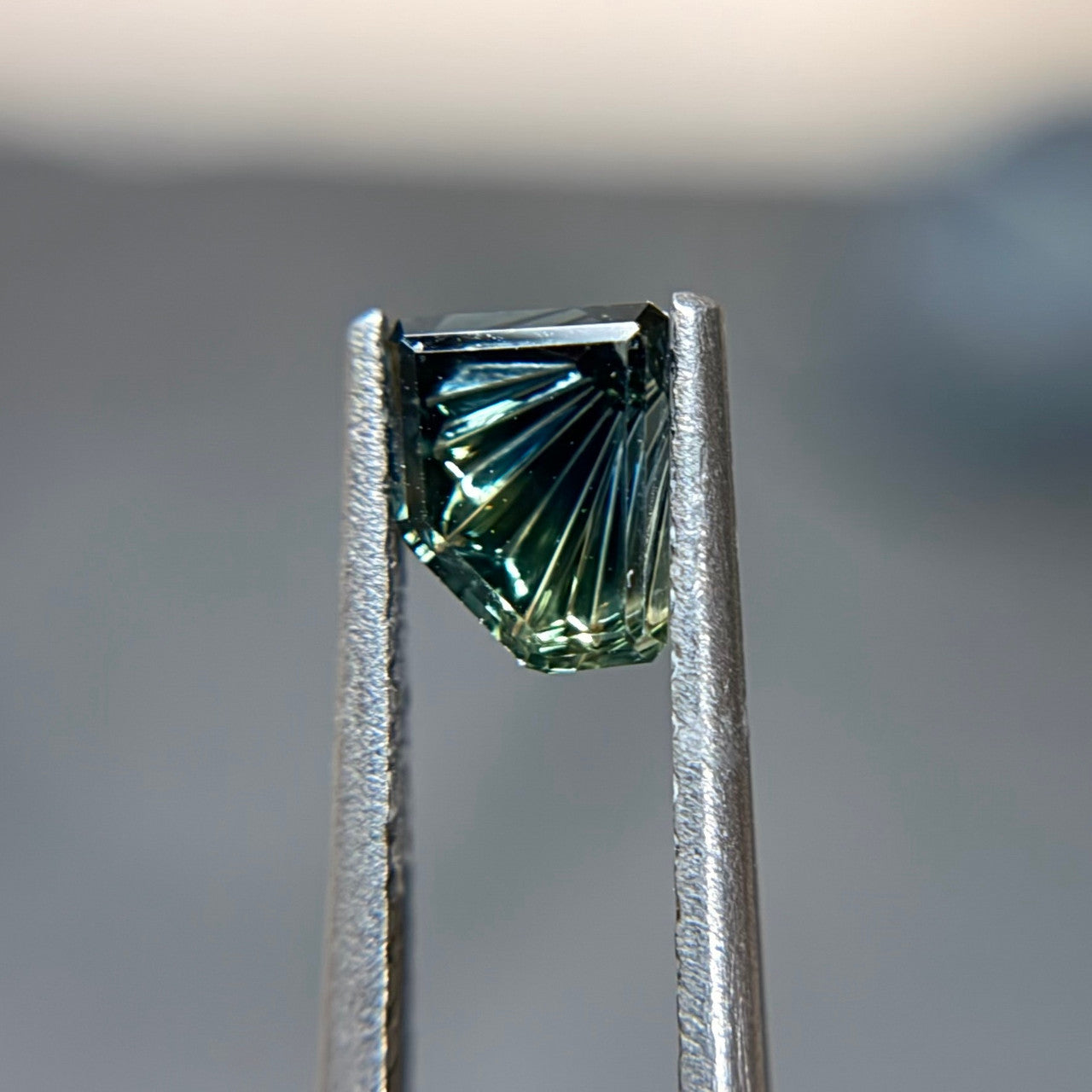 Parti Color Celestial Blue Green Australian Sapphire Dreamscape™ Cut by John Dyer